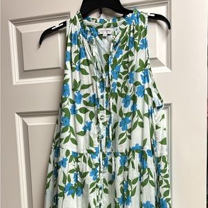 Blue and green floral Olivia James maxi dress